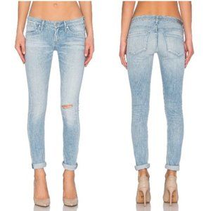 AGOLDE Chloe Low Rise Slim Distressed Jeans